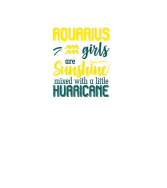 Sunshine with Hurricane AQUARIUS model negru pe tricou