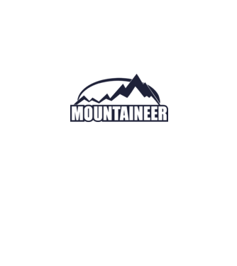 mountaineer model alb pe tricou