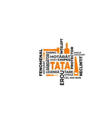 Acronimele tatălui model alb pe tricou