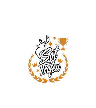 Soț trofeu model negru pe tricou