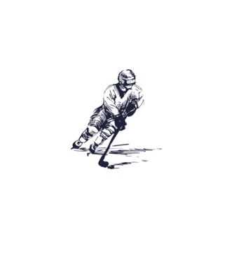 Hockey player model albastru jeanși pe tricou