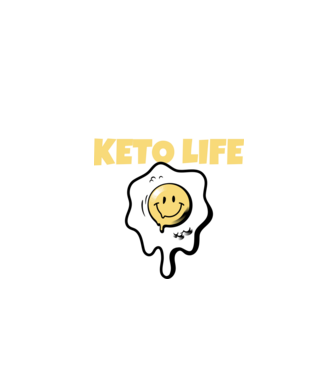 HAPPY KETO LIFE model negru pe tricou