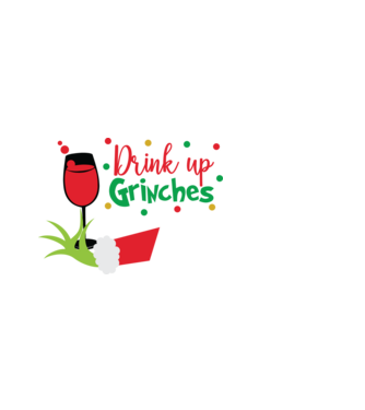 Drink up Grinches model negru pe tricou