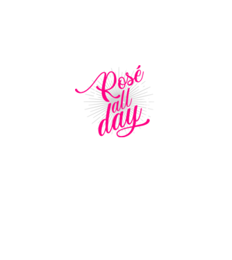 Rosé all day model alb pe tricou