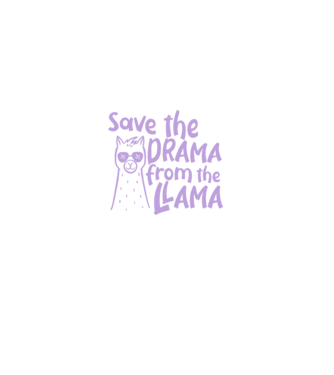Save the drama from the llama model negru pe tricou