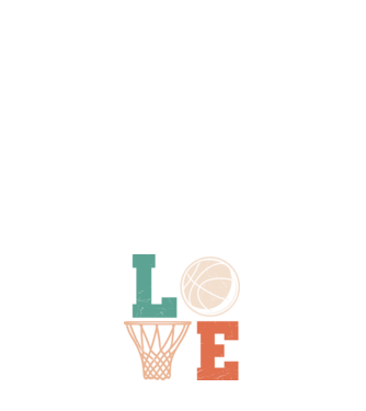 LOVE basketball model albastru închis pe tricou