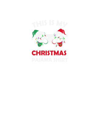This is my christmas pajama model negru pe tricou