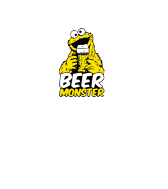 Monstru bere model gri pe tricou