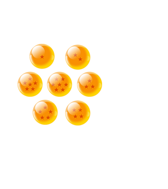 dragonballs model alb pe tricou
