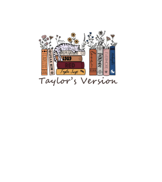Eras tour books color cat model alb pe tricou