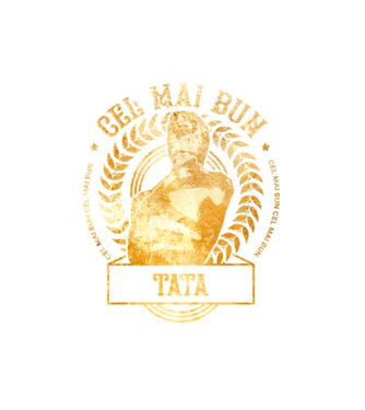 Cel mai bun tată model alb pe tricou