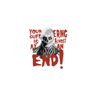 vecna your suffering is almost at an end model negru pe tricou