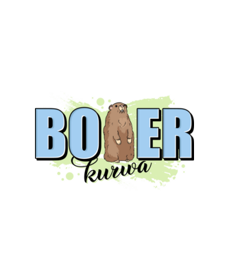 Bober Kurwa model alb pe tricou