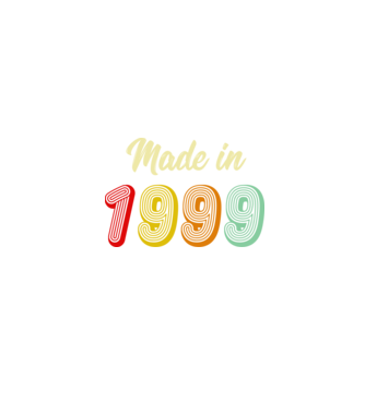 made in 1999 retro model negru pe tricou