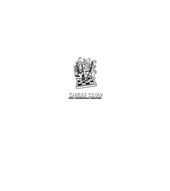 chess club model alb/roșu pe tricou