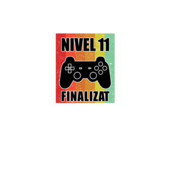 Nivel 11 finalizat model negru pe tricou
