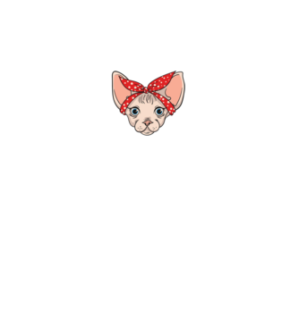 sphynx mom model negru pe tricou