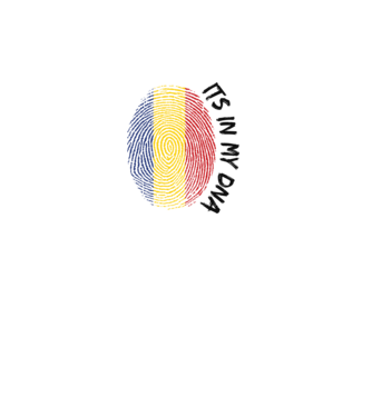 România fingerprint model alb pe tricou