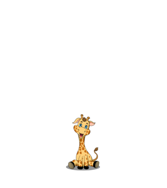 Cute giraffe model negru pe tricou