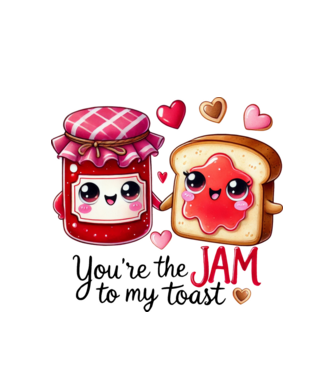 Jam to my Toast model alb pe tricou