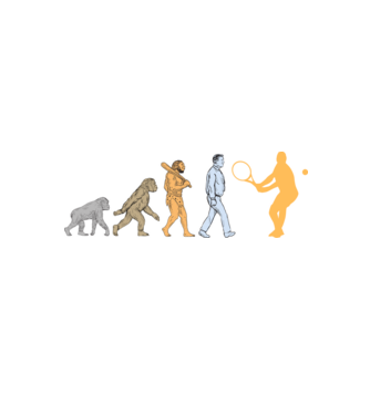 Tennis evolution model negru pe tricou