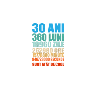 De 30 ani - luni - zile - ore - minute - secunde - sunt atât de cool model  pe tricou