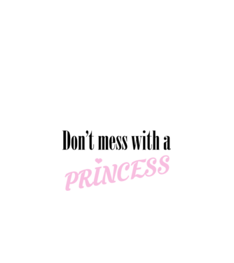 Princess model alb pe tricou