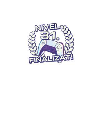Nivel 31 finalizat! model turcoaz pe tricou