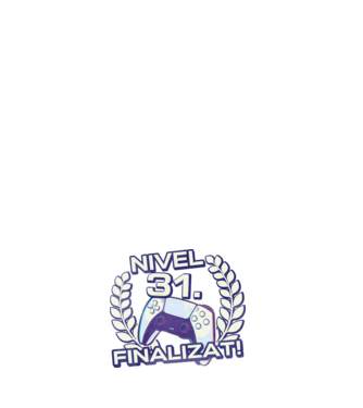 Nivel 31 finalizat! model negru pe tricou
