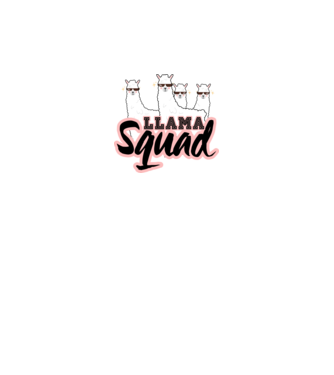 Llama squad model negru pe tricou