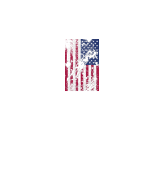 ripped flag U.S. model alb pe tricou