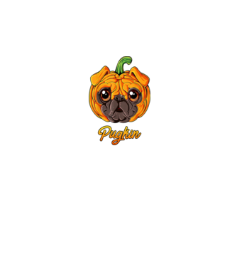 Pugkin model negru pe tricou