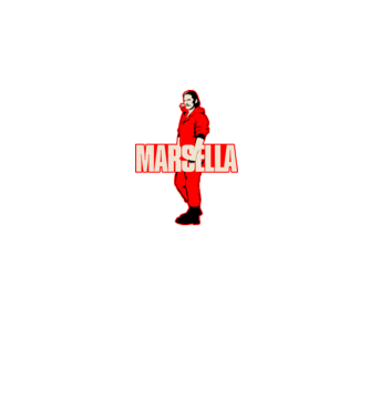 mareille la casa de papel model negru pe tricou