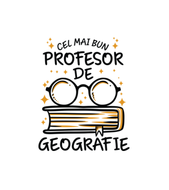 Cel mai profesor geografie model alb pe tricou