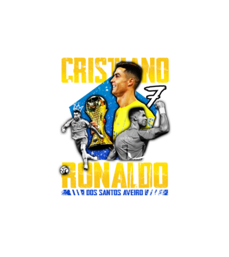 Ronaldo tribute model alb pe tricou