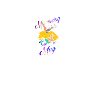 Mermazing girls are born may model negru pe tricou