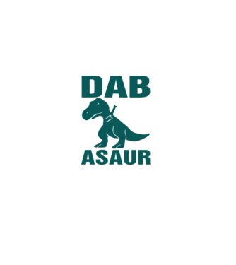 Dabasaur model negru pe tricou