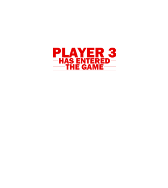 Player 3 entered the game model alb pe tricou