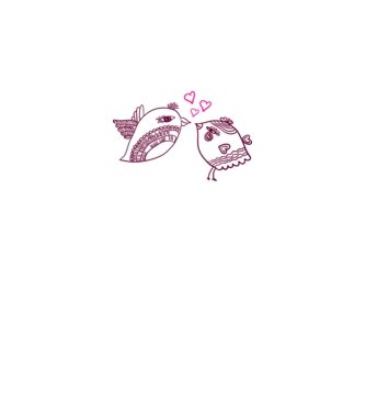 lovebirds model galben neon pe tricou
