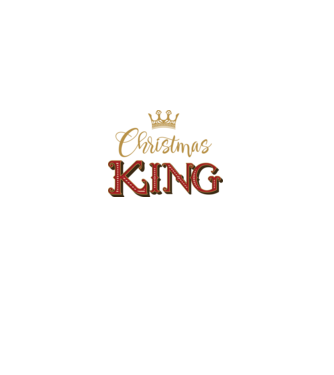 Christmas King model negru pe tricou