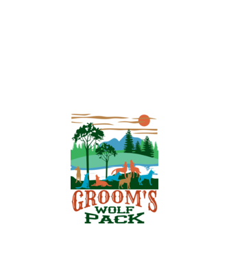Grooms wolf pack model nisipiu pe tricou
