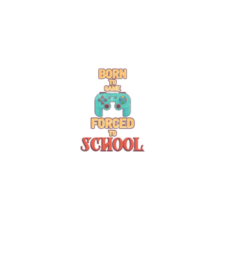 Born to game model alb pe tricou