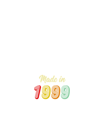 made in 1999 retro model alb pe tricou