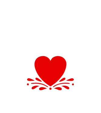 inimă Valentine model alb pe tricou