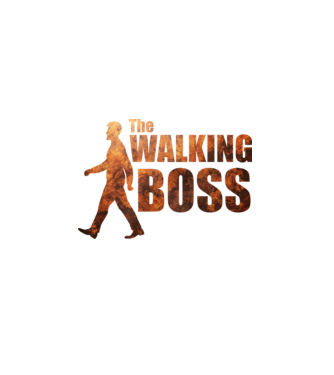 Walking boss model negru pe tricou