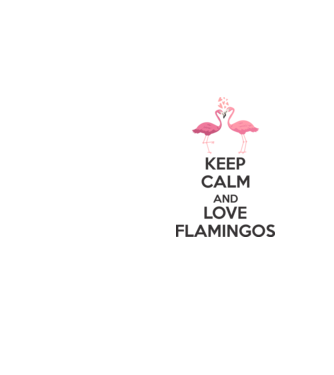 KEEP CALM and love flamingos dark model galben neon pe tricou