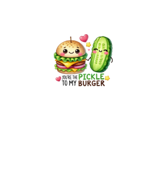 Pickle to my Burger model alb pe tricou