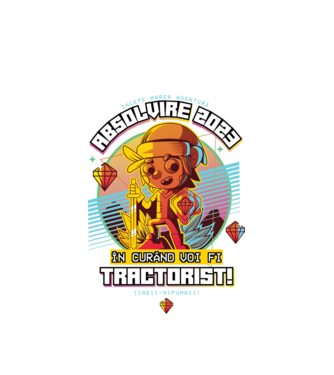 absolvire 2023 tractorist model alb pe tricou
