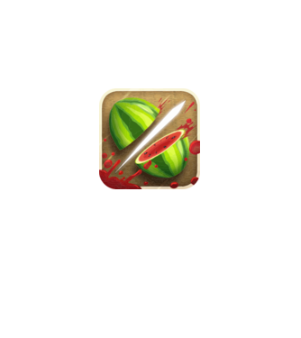 Fruit Ninja Icon model alb pe tricou