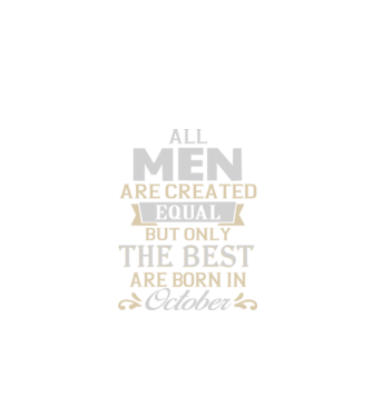 All men created equal but only the beat are born in october model roșu pe tricou